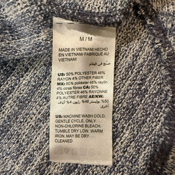 White House Black Market Heathered Knit Long Sleeve Top Size M - Picture 5 of 5